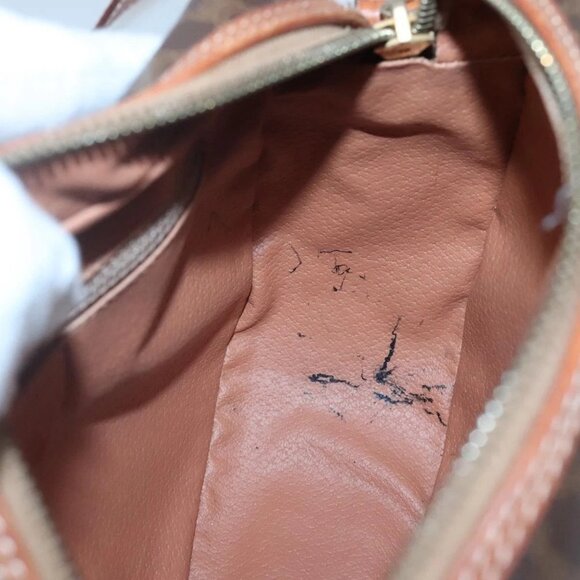 CELINE Macadam Canvas Shoulder Bag PVC Leather Brown Gold Auth 121703 - Picture 13 of 16